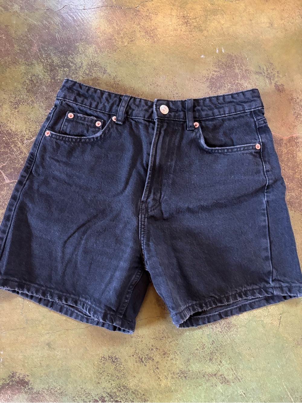 Zara Black Denim Jean Shorts
